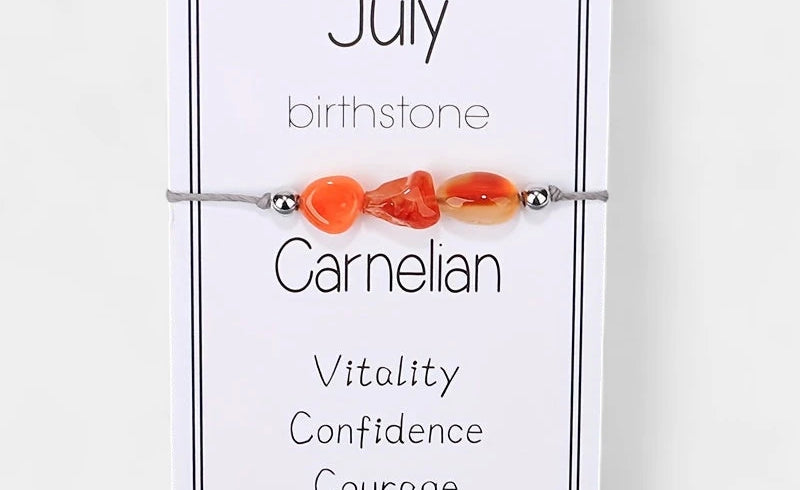 Virelle-Virelle | Dames Armband – Geboortesteen Kralenkoord, 12 Maanden Met Wenskaart