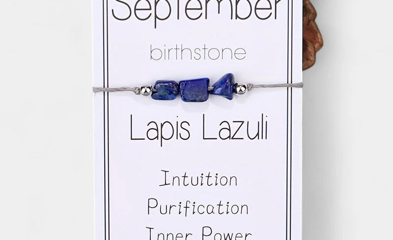 Virelle-Virelle | Dames Armband – Geboortesteen Kralenkoord, 12 Maanden Met Wenskaart