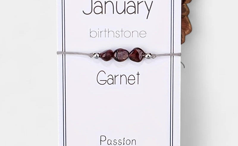 Virelle-Virelle | Dames Armband – Geboortesteen Kralenkoord, 12 Maanden Met Wenskaart