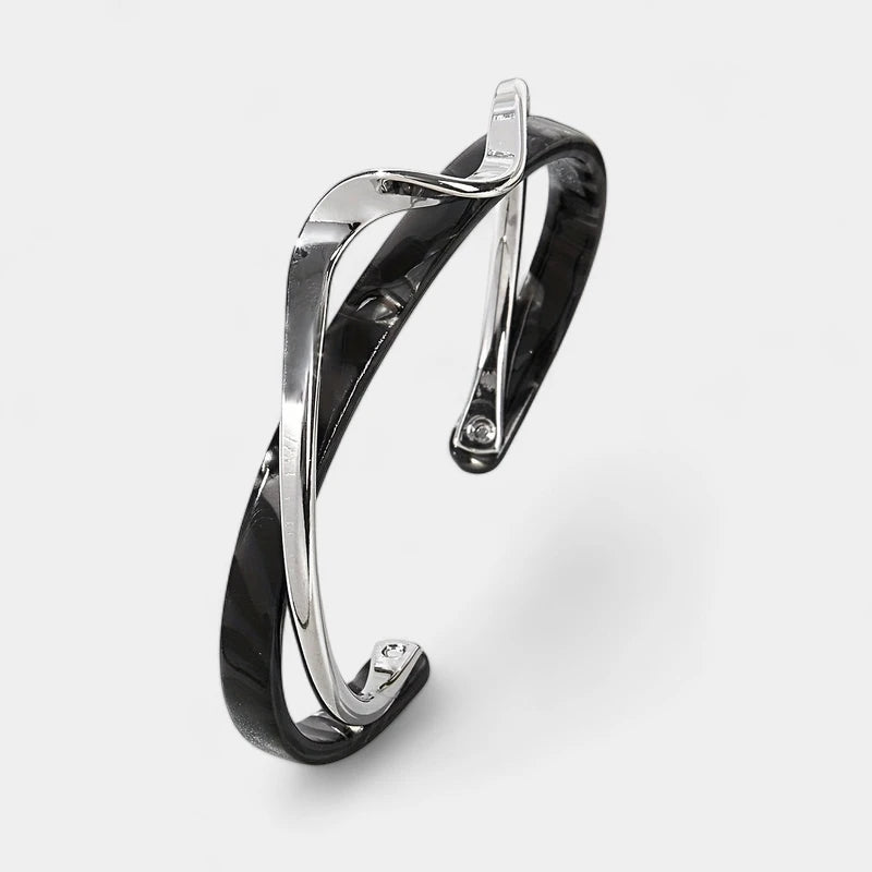 Virelle-Virelle | Dames Armband – Goud Verguld, Golfvormige Cuff, Minimalistisch Design