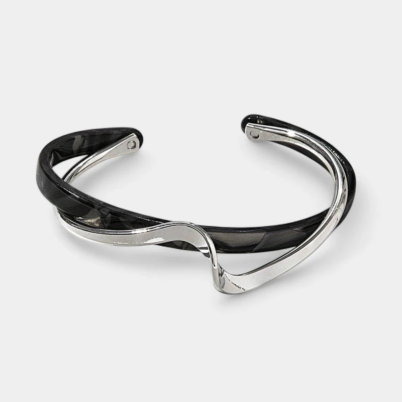 Virelle-Virelle | Dames Armband – Goud Verguld, Golfvormige Cuff, Minimalistisch Design