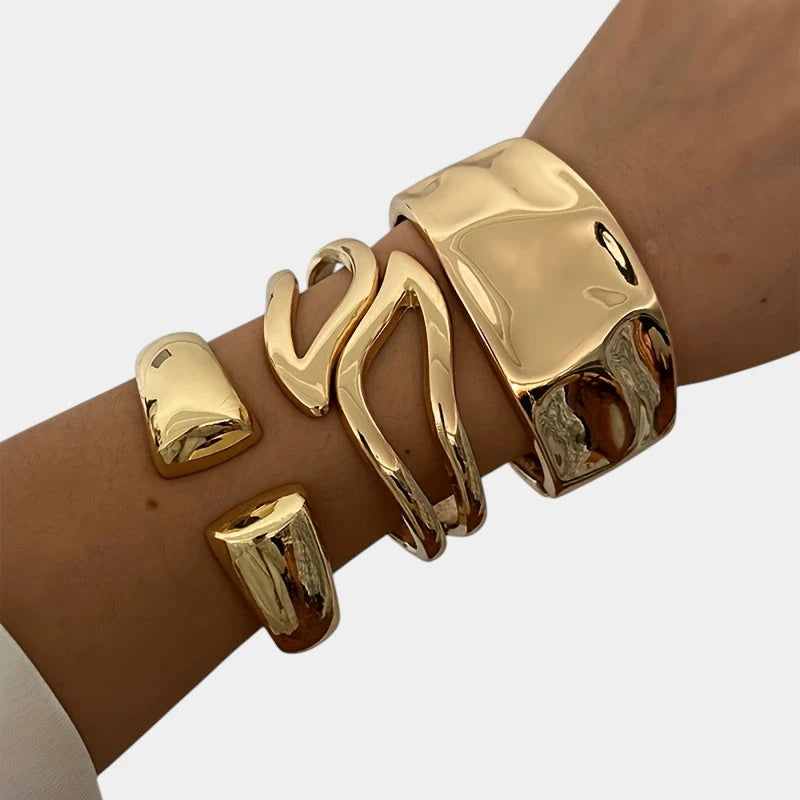 Virelle-Virelle | Dames Armband – Metaal, Exaggerated ontwerp, Set van drie