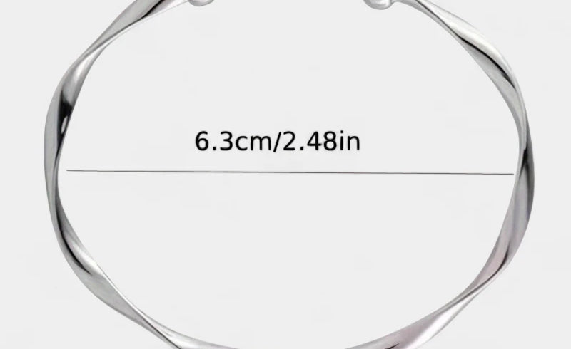 Virelle-Virelle | Dames Armband – Minimalistisch, Gedraaide Verstelbare Cuff