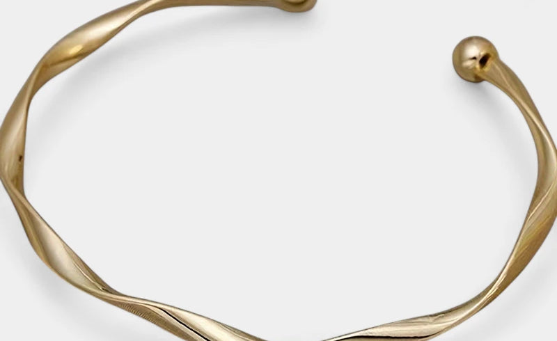 Virelle-Virelle | Dames Armband – Minimalistisch, Gedraaide Verstelbare Cuff