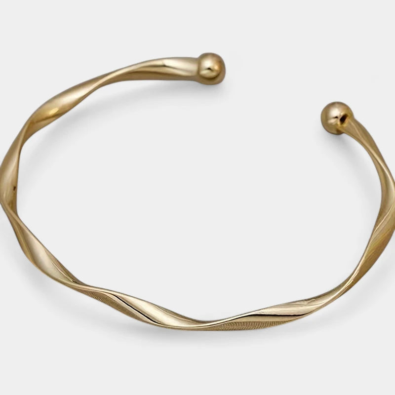 Virelle-Virelle | Dames Armband – Minimalistisch, Gedraaide Verstelbare Cuff
