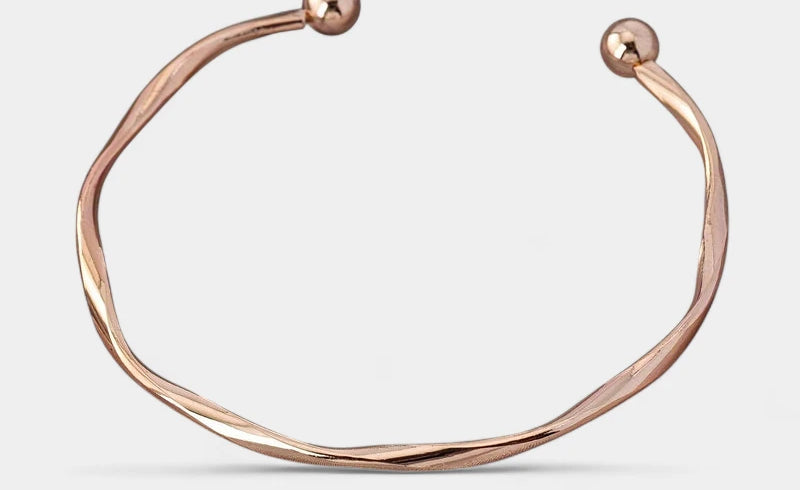 Virelle-Virelle | Dames Armband – Minimalistisch, Gedraaide Verstelbare Cuff