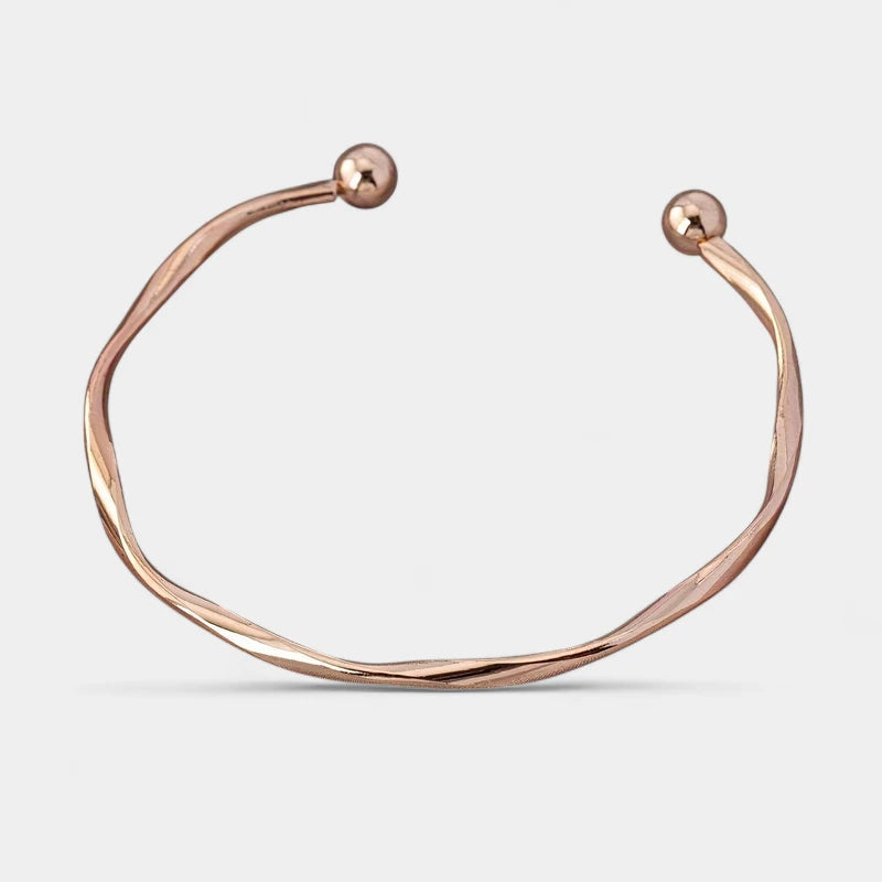 Virelle-Virelle | Dames Armband – Minimalistisch, Gedraaide Verstelbare Cuff