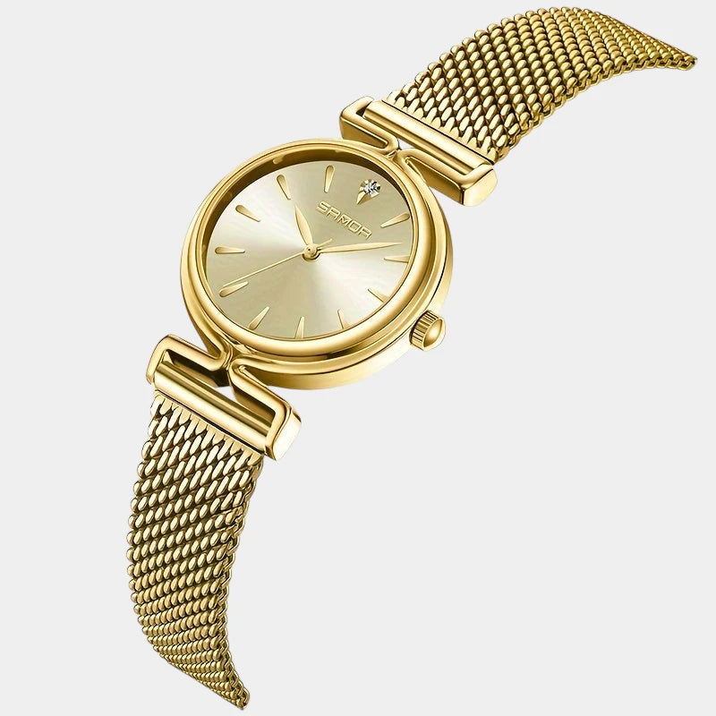 Virelle-Virelle | Dames Horloge – Quartz Uurwerk, Roestvrijstalen Mesh Band, 3ATM Waterbestendig