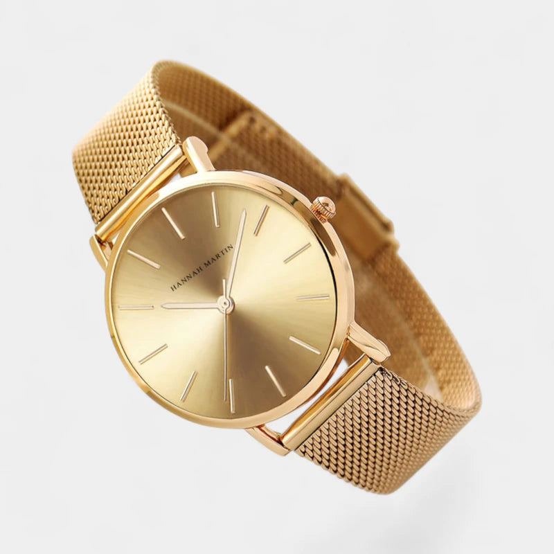 Virelle-Virelle | Dames Horloge – Roestvrijstalen meshband, Rosegouden afwerking, Elegant quartz ontwerp