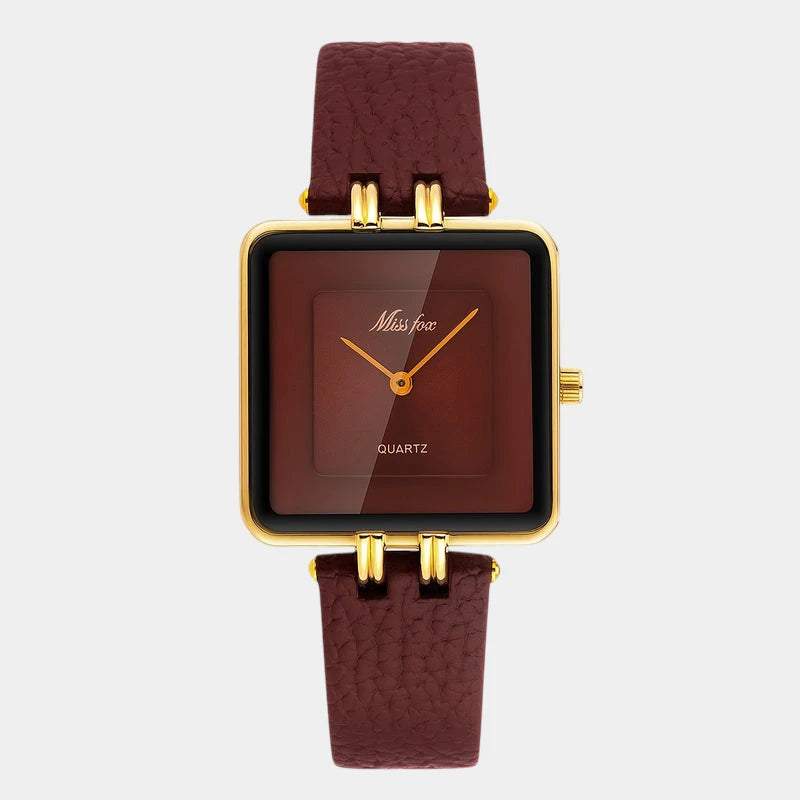 Virelle-Virelle | Dames Horloge – Vierkante Quartz Kast, Vintage Design, Waterbestendig
