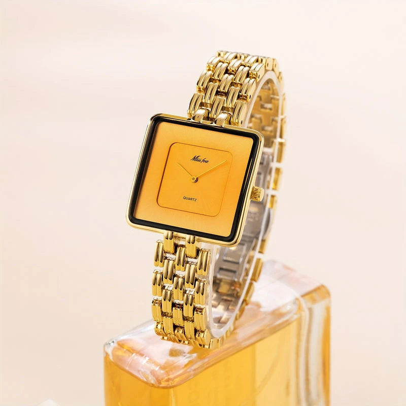 Virelle-Virelle | Dames Horloge – Vierkante Quartz Kast, Minimalistisch Design, Luxe Afwerking