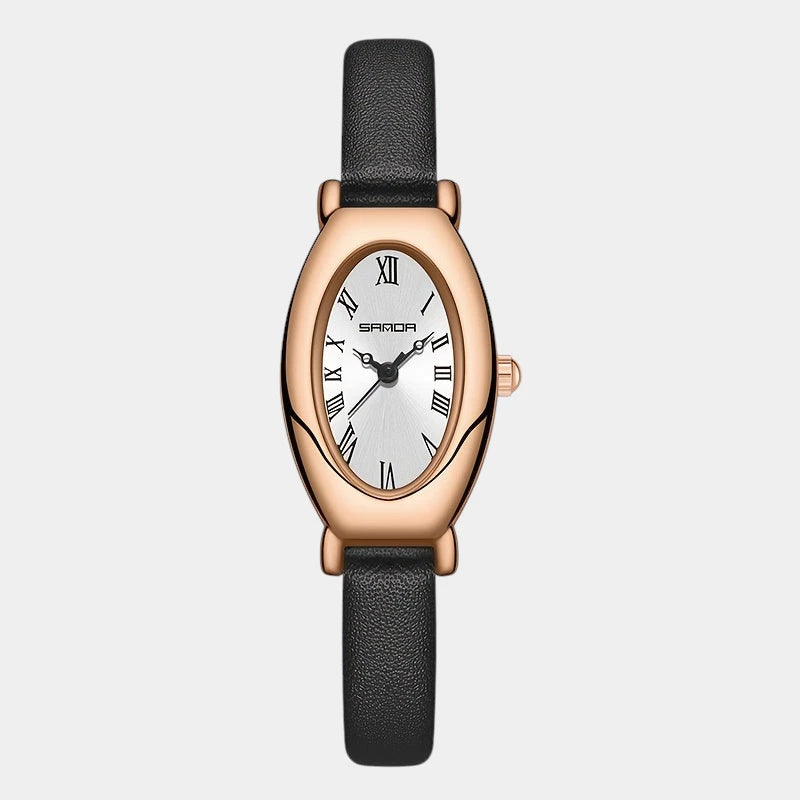 Virelle-Virelle | Dames Horloge – Vintage Quartz Uurwerk, Ovale Kast, Waterdicht Ontwerp