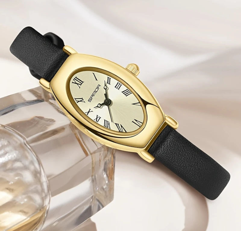 Virelle-Virelle | Dames Horloge – Vintage Quartz Uurwerk, Ovale Kast, Waterdicht Ontwerp