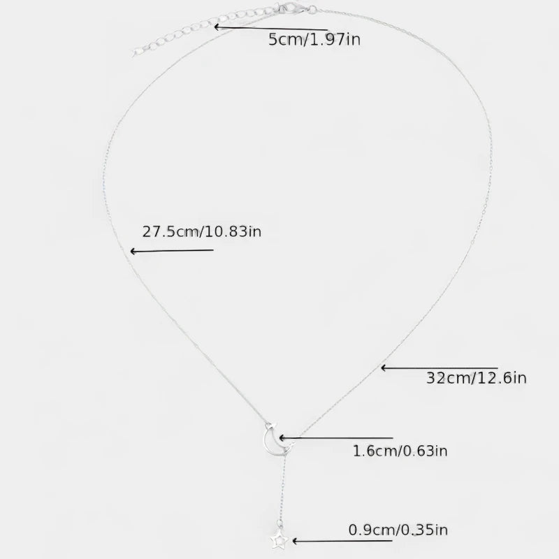 Virelle-Virelle | Dames Ketting – Fijn Metaal met Maan, Ster, Ring of Blad, Minimalistisch en Elegant Design