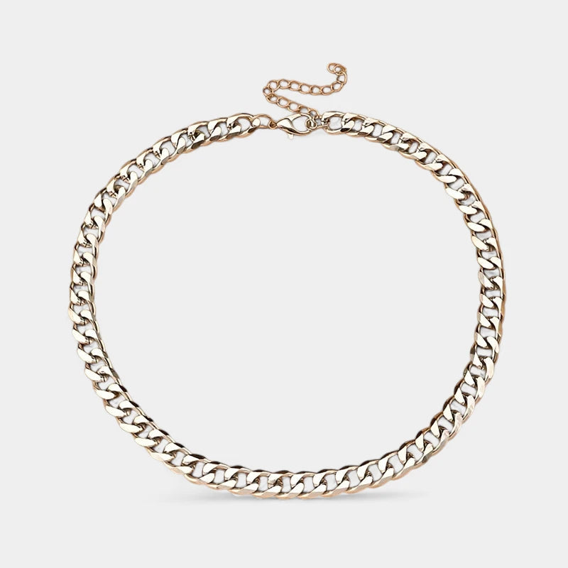 Virelle-Virelle | Dames Ketting – Gouden Geel, Chunky Schakel, Modieus Design