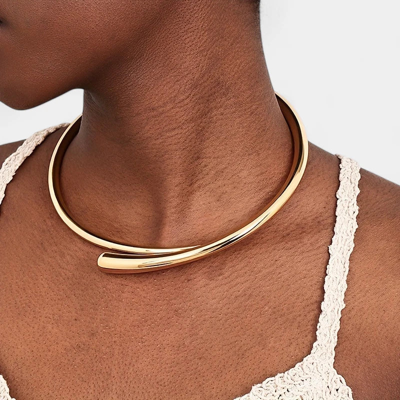 Virelle-Virelle | Dames Ketting – Open Kraag, Metaal, Punk Hip Hop Stijl, Choker