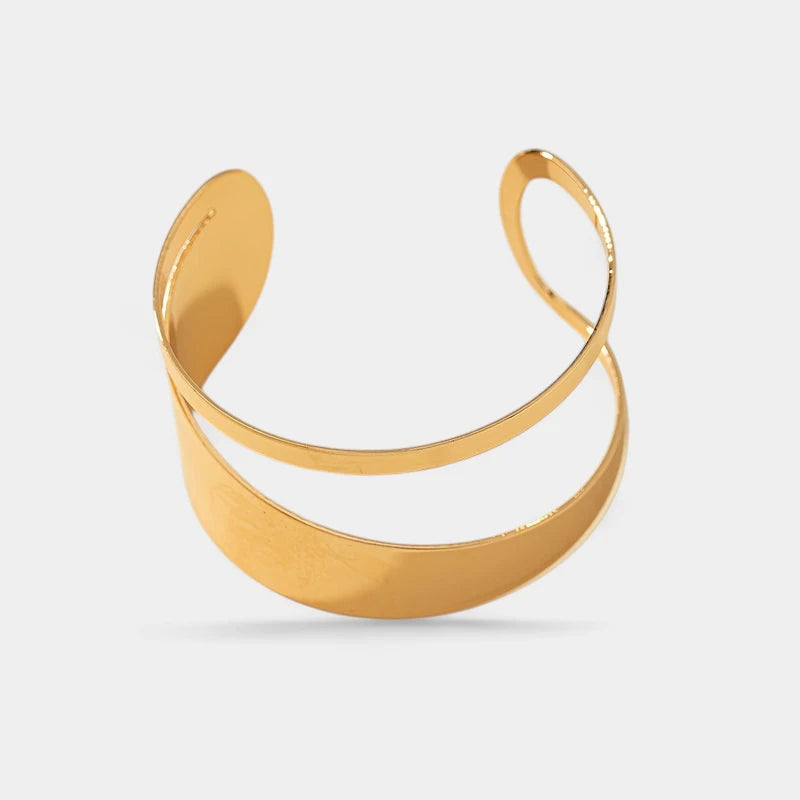 Virelle-Virelle | Dames Manchetcuff – Metaal Gladde Afwerking, Brede Open Band