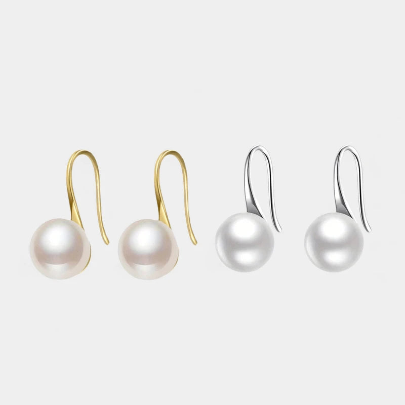 Virelle-Virelle | Dames Oorbellen – Elegante Imitatieparel, Uniek Hoge Hak Haakontwerp