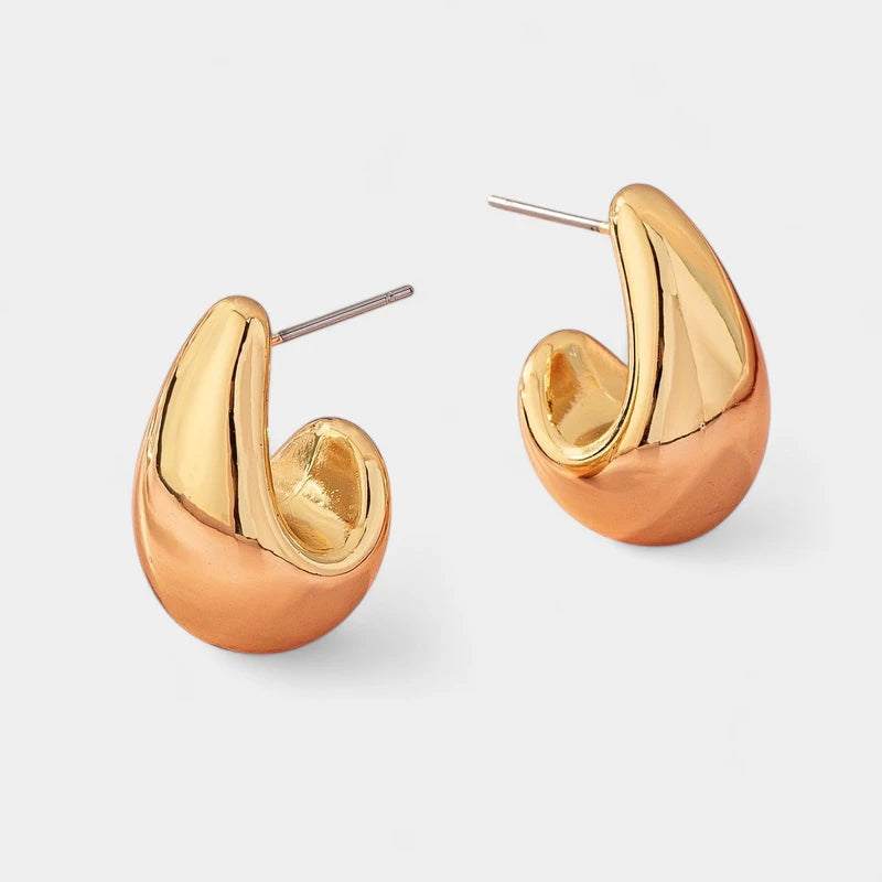 Virelle-Virelle | Dames Oorbellen – Goud Verguld, Uniek Vormgegeven, All-in-One Stijl