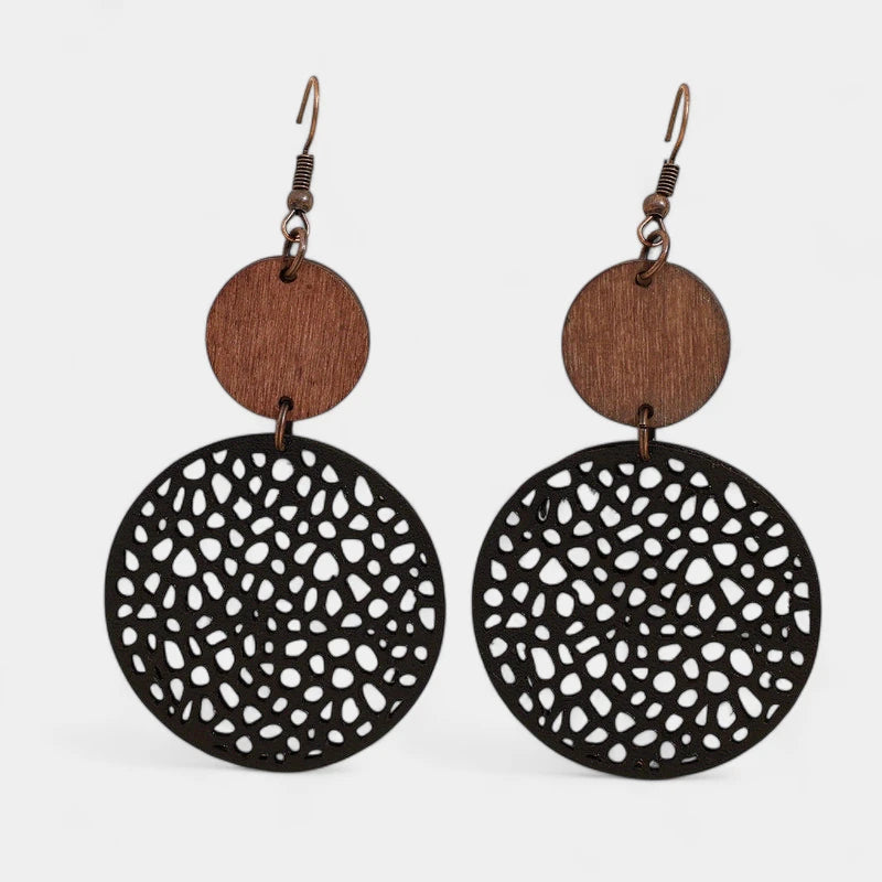 Virelle-Virelle | Dames Oorbellen – Hol Rond Design, Boheemse Vintage Stijl, Tijdloos Sieraad