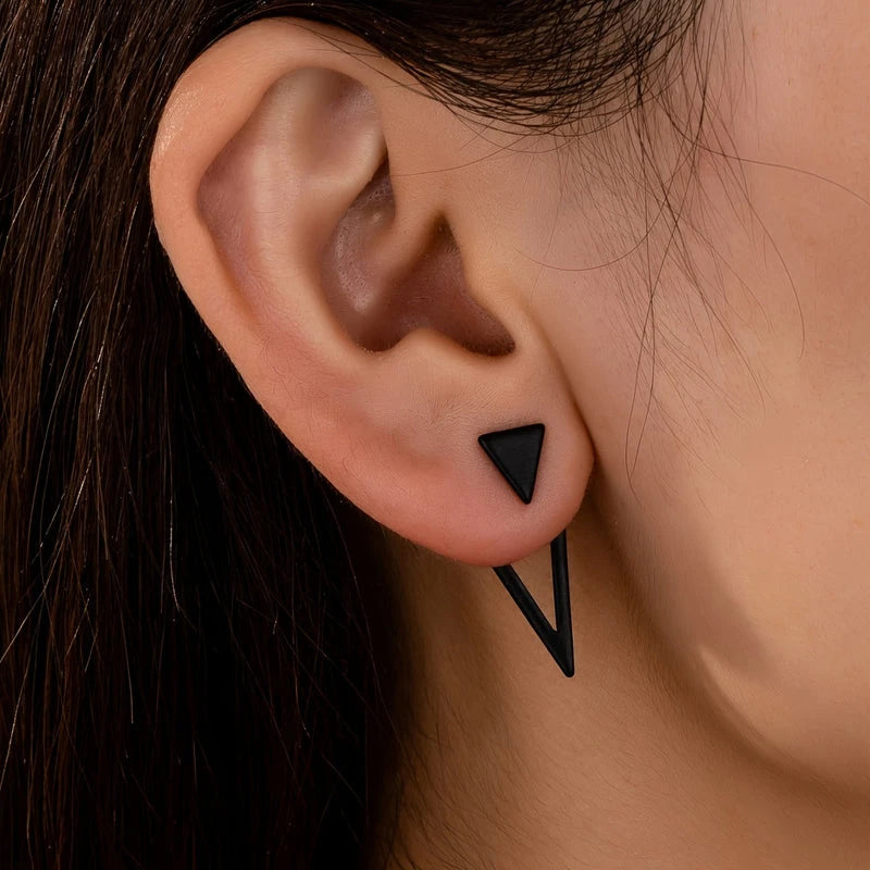Virelle-Virelle | Dames Oorbellen – Minimalistisch Driehoekontwerp, Lichtgewicht Metaal met IJzeren Steker