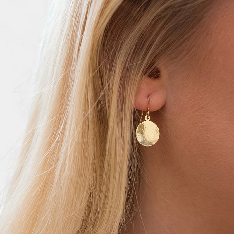 Virelle-Virelle | Dames Oorbellen – Minimalistisch Goud, Holle en Bolle Ronde Vorm, Elegant Geometrisch Design