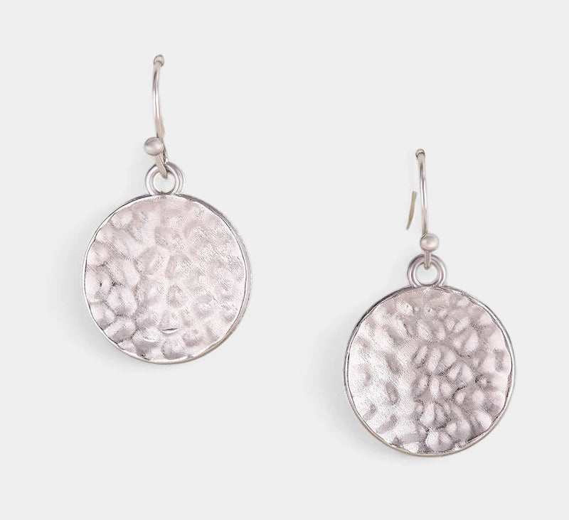 Virelle-Virelle | Dames Oorbellen – Minimalistisch Rond Ontwerp, Gehamerd 14K Goudlaag