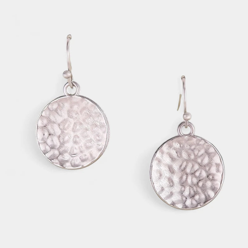 Virelle-Virelle | Dames Oorbellen – Minimalistisch Rond Ontwerp, Gehamerd 14K Goudlaag