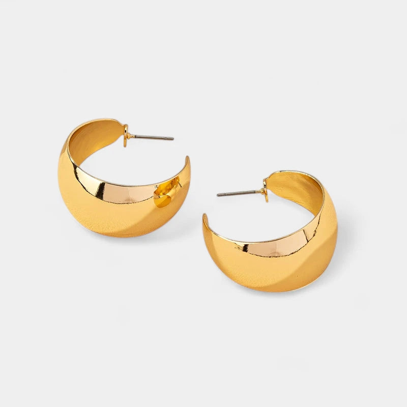 Virelle-Virelle | Dames Oorringen – Metaal Gladde Afwerking, Chunky Gevormd Design