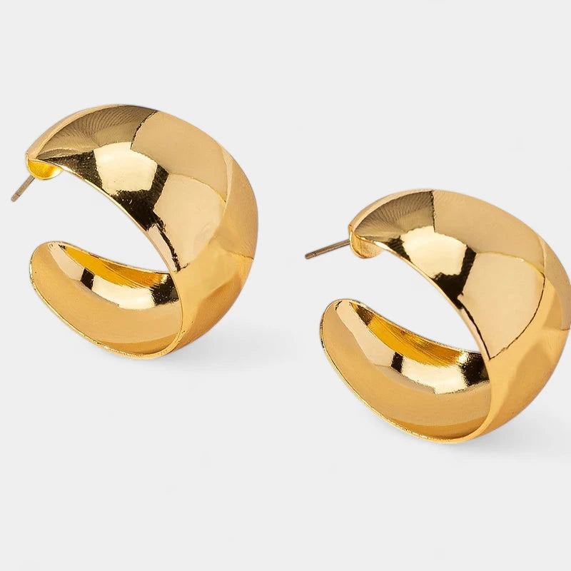 Virelle-Virelle | Dames Oorringen – Metaal Gladde Afwerking, Chunky Gevormd Design