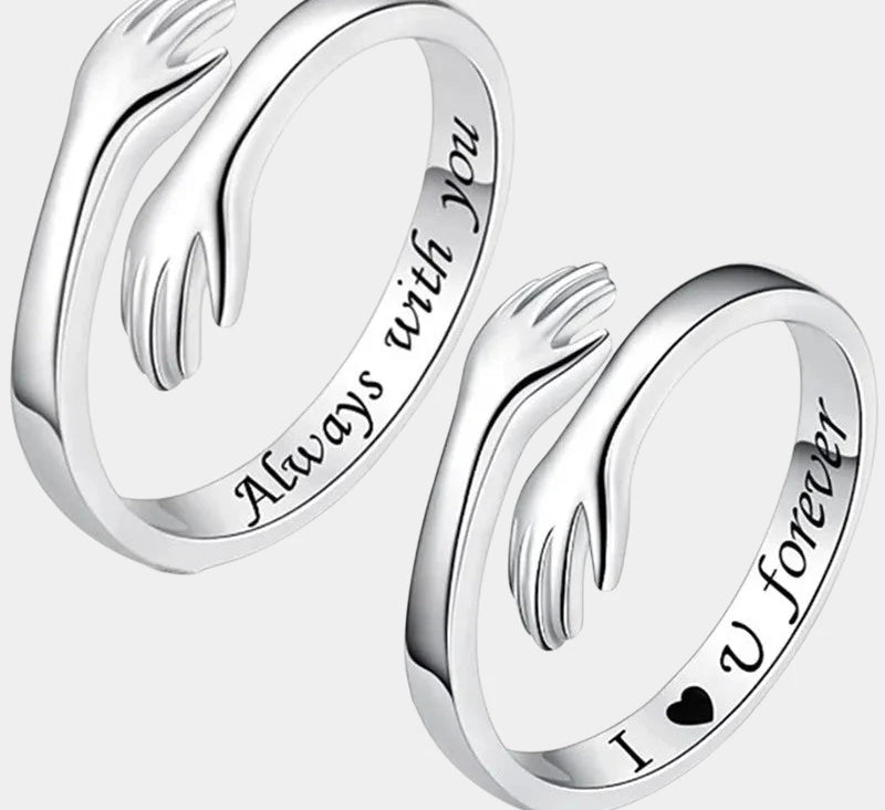 Virelle-Virelle | Dames Ring – Open Omhelzend Design, Verstelbare Pasvorm, Romantische Gravure