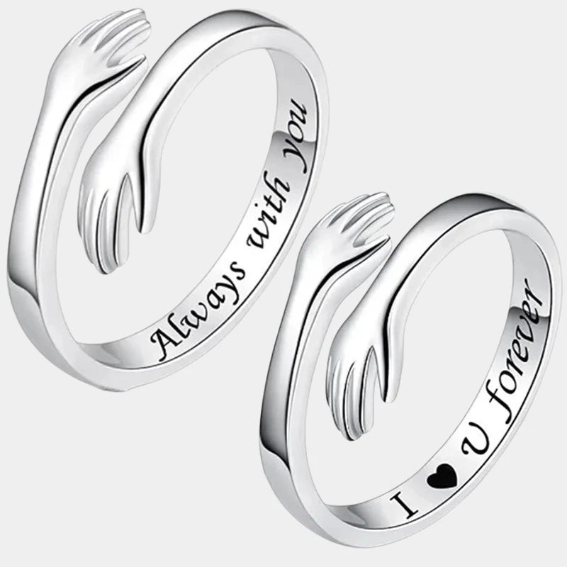 Virelle-Virelle | Dames Ring – Open Omhelzend Design, Verstelbare Pasvorm, Romantische Gravure