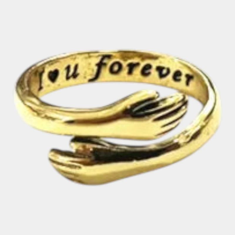 Virelle-Virelle | Dames Ring – Open Omhelzend Design, Verstelbare Pasvorm, Romantische Gravure