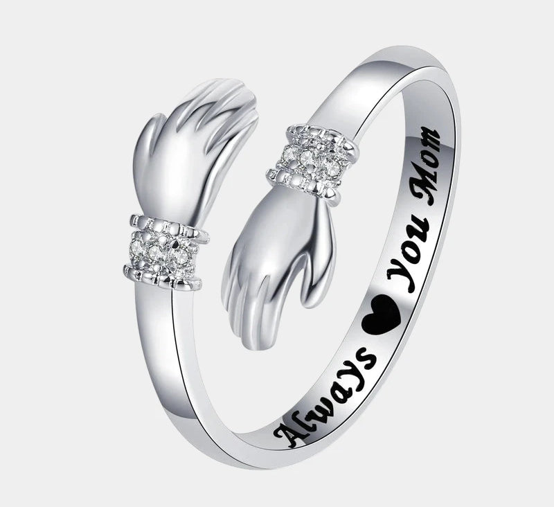 Virelle-Virelle | Dames Ring – Open Omhelzend Design, Verstelbare Pasvorm, Romantische Gravure