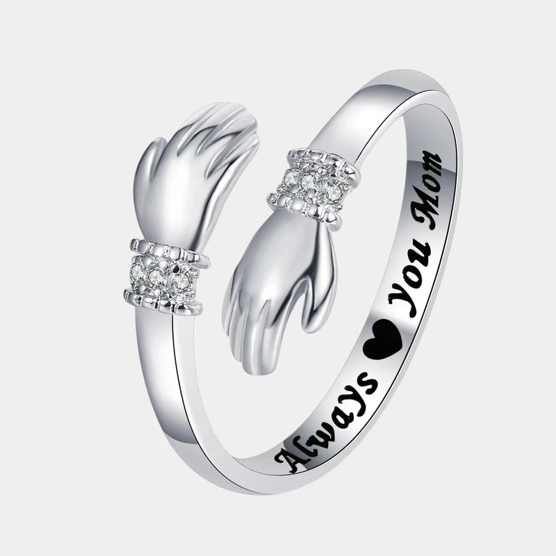 Virelle-Virelle | Dames Ring – Open Omhelzend Design, Verstelbare Pasvorm, Romantische Gravure