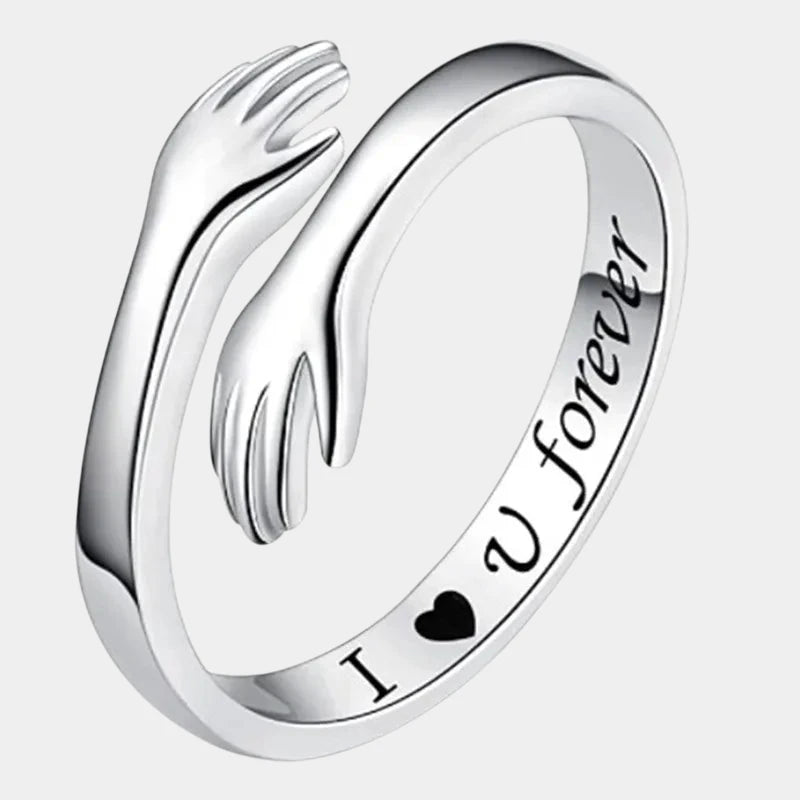Virelle-Virelle | Dames Ring – Open Omhelzend Design, Verstelbare Pasvorm, Romantische Gravure