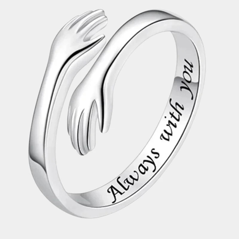 Virelle-Virelle | Dames Ring – Open Omhelzend Design, Verstelbare Pasvorm, Romantische Gravure