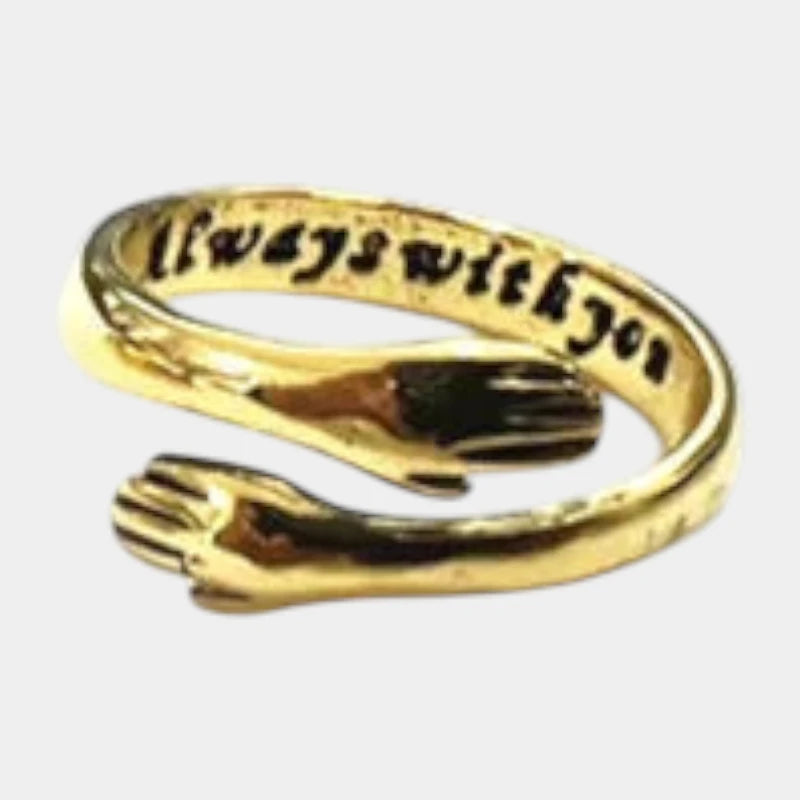Virelle-Virelle | Dames Ring – Open Omhelzend Design, Verstelbare Pasvorm, Romantische Gravure