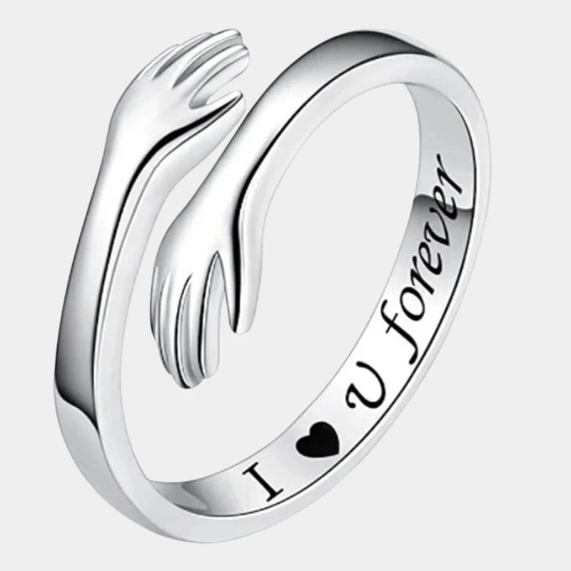 Virelle-Virelle | Dames Ring – Open Omhelzend Design, Verstelbare Pasvorm, Romantische Gravure