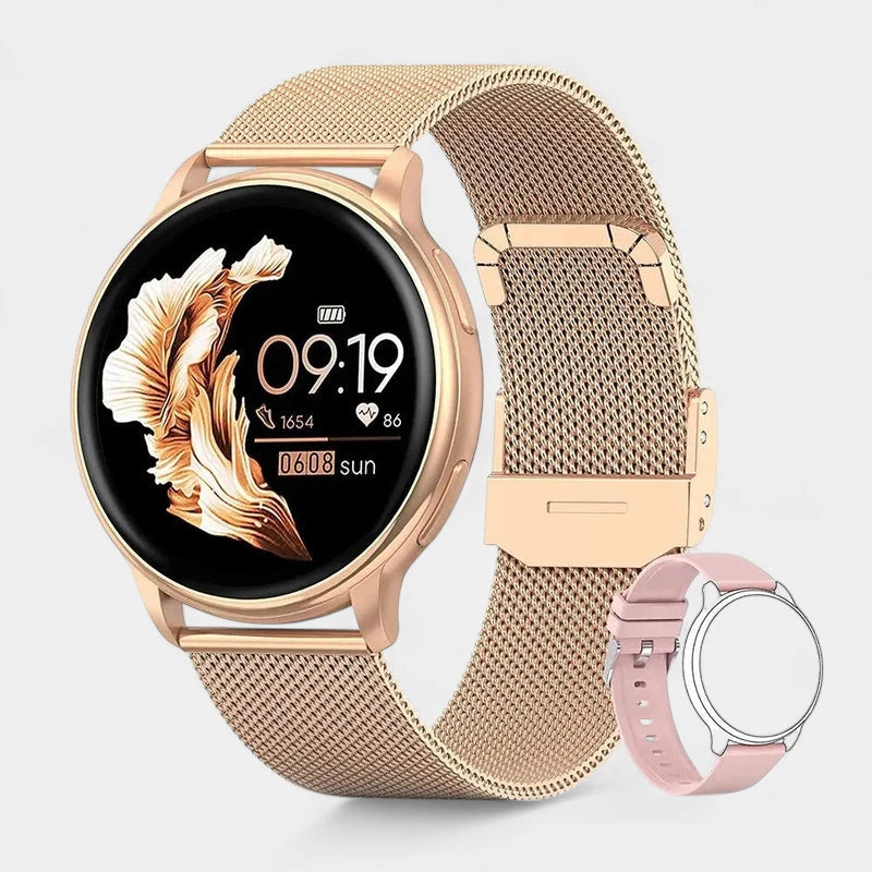 Virelle-Virelle | Dames Smartwatch – Activiteitentracker, Aanpasbare Wijzerplaat, Slank Ontwerp