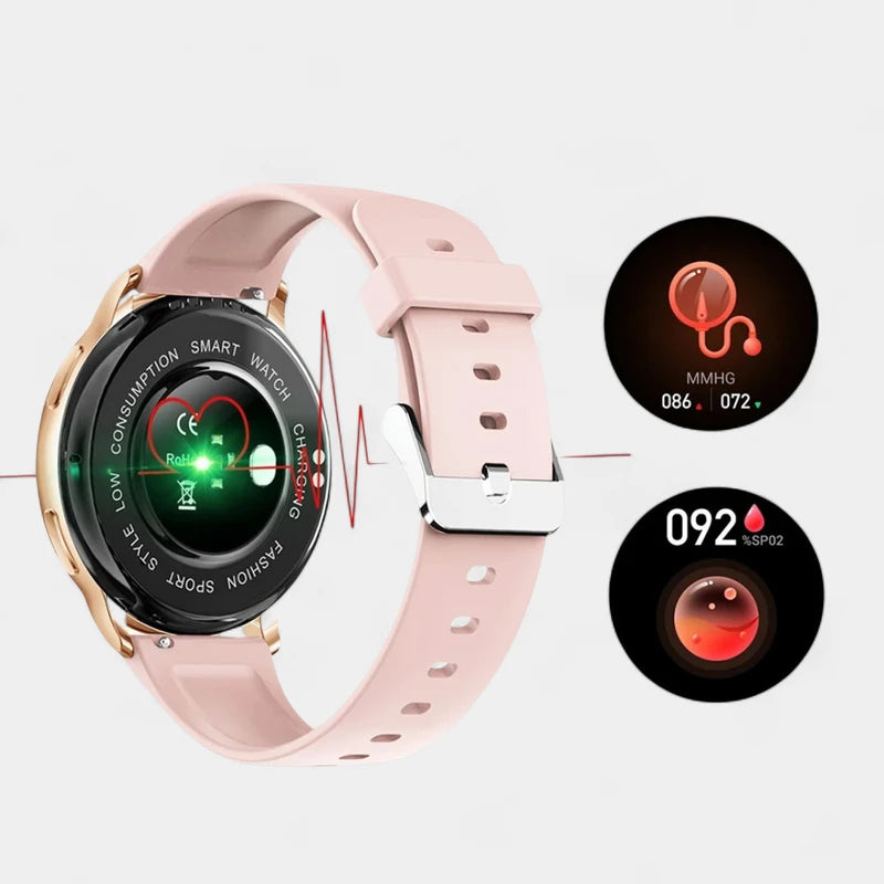 Virelle-Virelle | Dames Smartwatch – Activiteitentracker, Aanpasbare Wijzerplaat, Slank Ontwerp