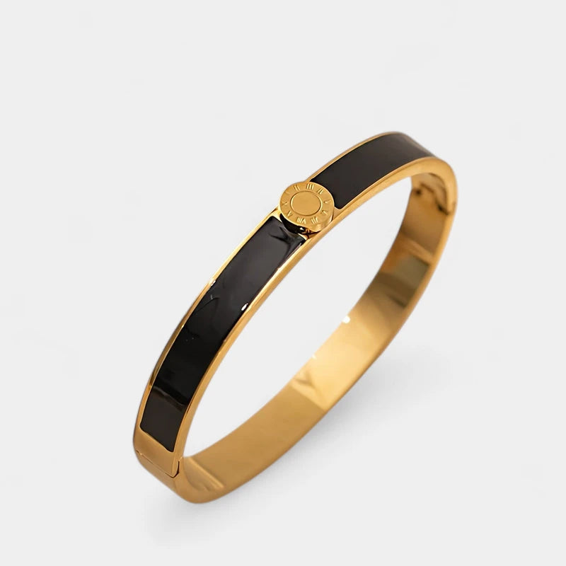 Virelle-Virelle | Dames armband – Roestvrij staal, Romeinse cijfers, Emaille afwerking