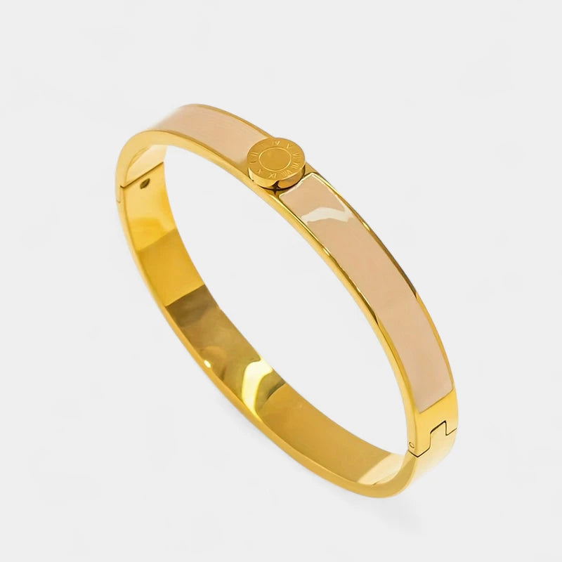 Virelle-Virelle | Dames armband – Roestvrij staal, Romeinse cijfers, Emaille afwerking