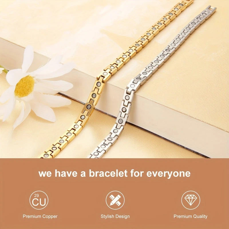 Virelle-Virelle | Dames armband – Titanium staal, Magnetisch ontwerp, Verstelbare lengte