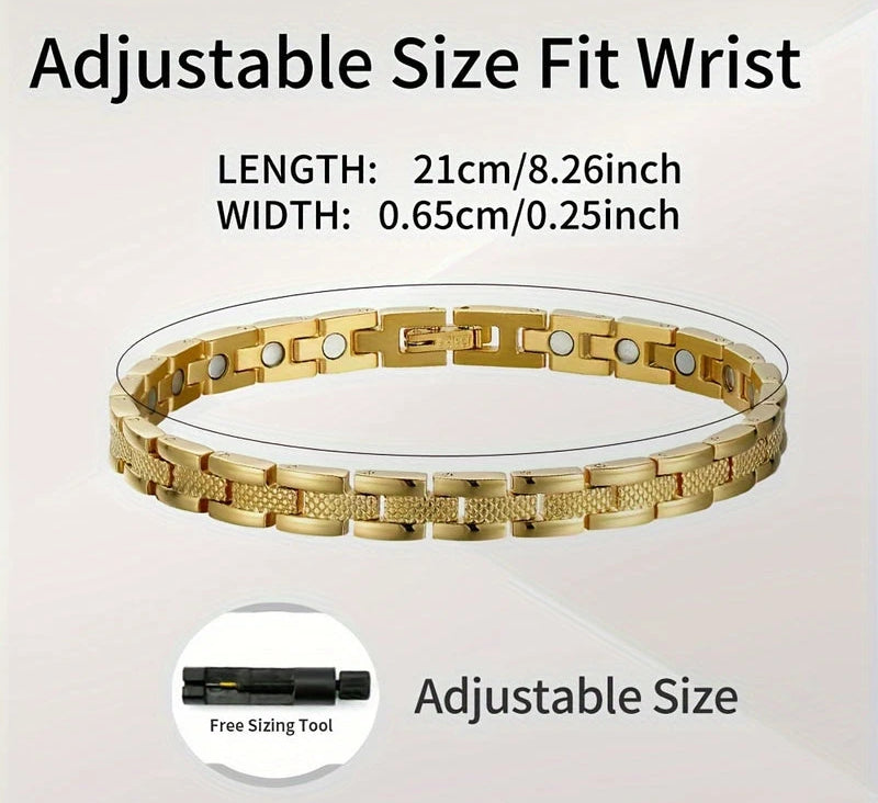 Virelle-Virelle | Dames armband – Titanium staal, Magnetisch ontwerp, Verstelbare lengte