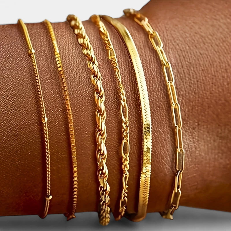 Virelle-Virelle | Dames armbandset – Klassiek gelaagd ontwerp, perfect cadeau