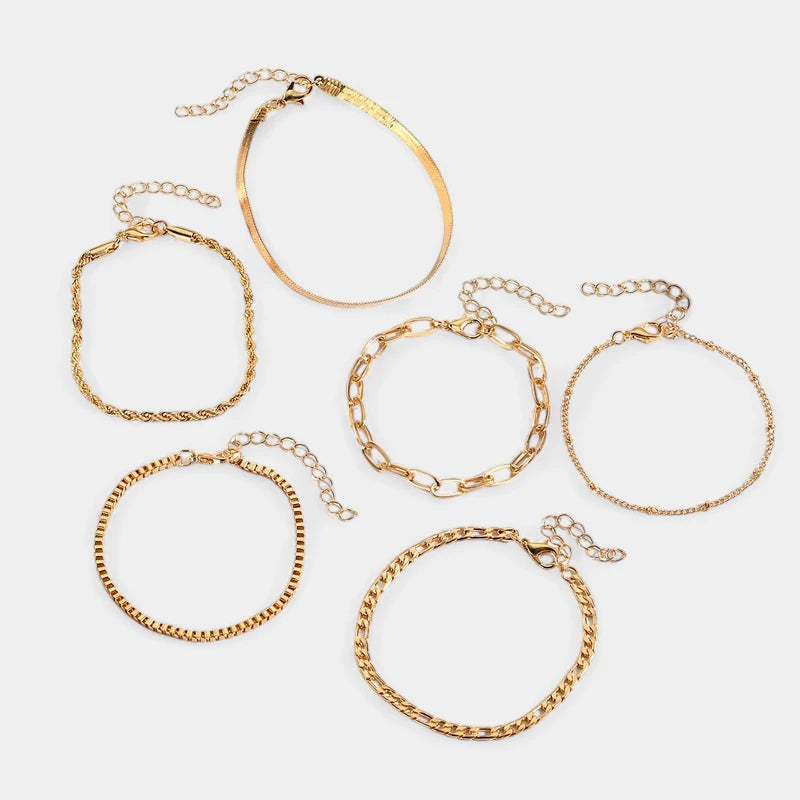 Virelle-Virelle | Dames armbandset – Klassiek gelaagd ontwerp, perfect cadeau