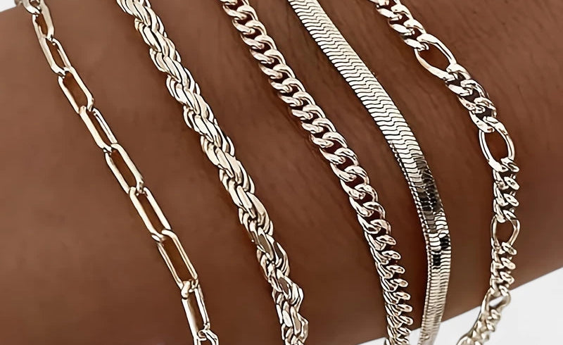 Virelle-Virelle | Dames armbandset – Klassiek gelaagd ontwerp, perfect cadeau