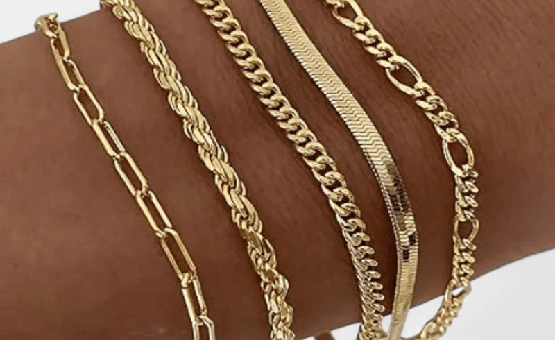 Virelle-Virelle | Dames armbandset – Klassiek gelaagd ontwerp, perfect cadeau