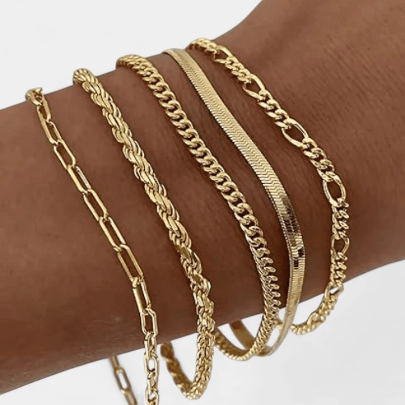 Virelle-Virelle | Dames armbandset – Klassiek gelaagd ontwerp, perfect cadeau